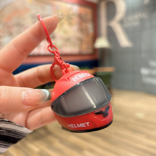 LED Light Up Motorcycle Helmet Keychain